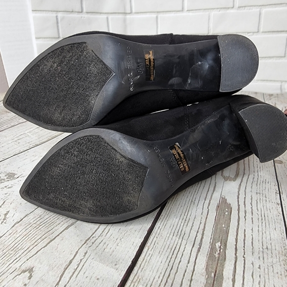 Marc Fisher Kalita Women's Ankle Boot Heels Slip On Pointed Toe Black - Picture 9 of 14